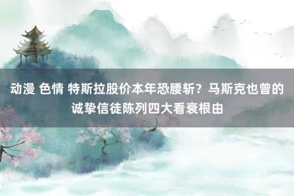 动漫 色情 特斯拉股价本年恐腰斩？马斯克也曾的诚挚信徒陈列四大看衰根由