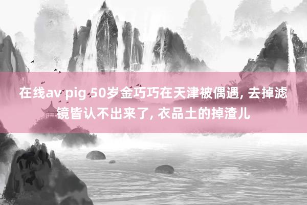 在线av pig 50岁金巧巧在天津被偶遇， 去掉滤镜皆认不出来了， 衣品土的掉渣儿