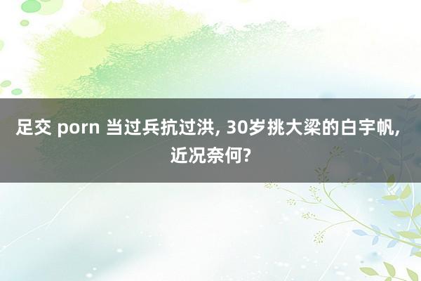 足交 porn 当过兵抗过洪， 30岁挑大梁的白宇帆， 近况奈何?